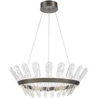 Bronze Crystal LED Chandelier - Brushed Brass