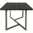 Bronze Detailed Dining Table - Warm Brown
