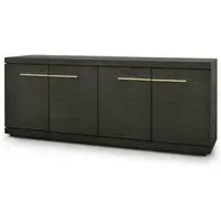 Brown Oak Veneered Sideboard - Brown, Oak Veneer