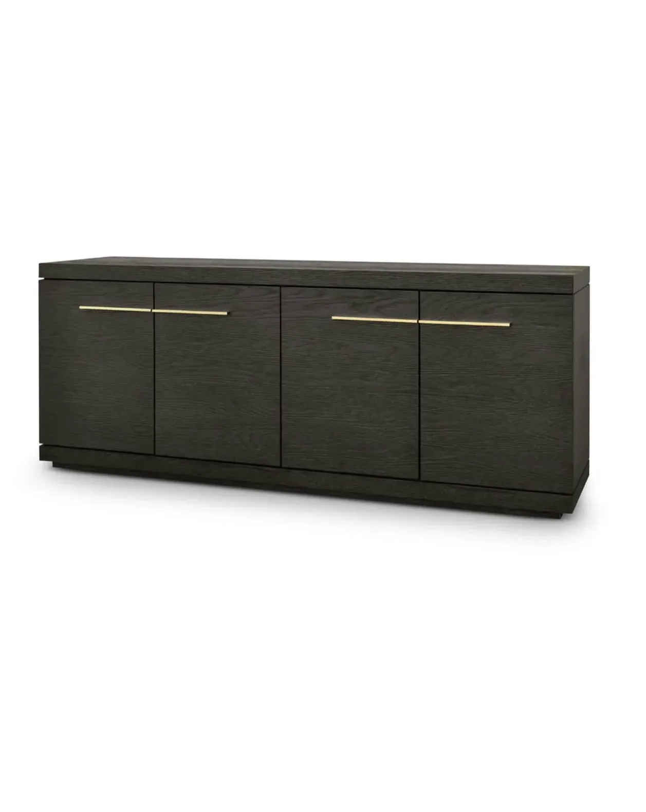 Brown Oak Veneered Sideboard - Brown, Oak Veneer image