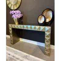 Brushed Gold Console Table