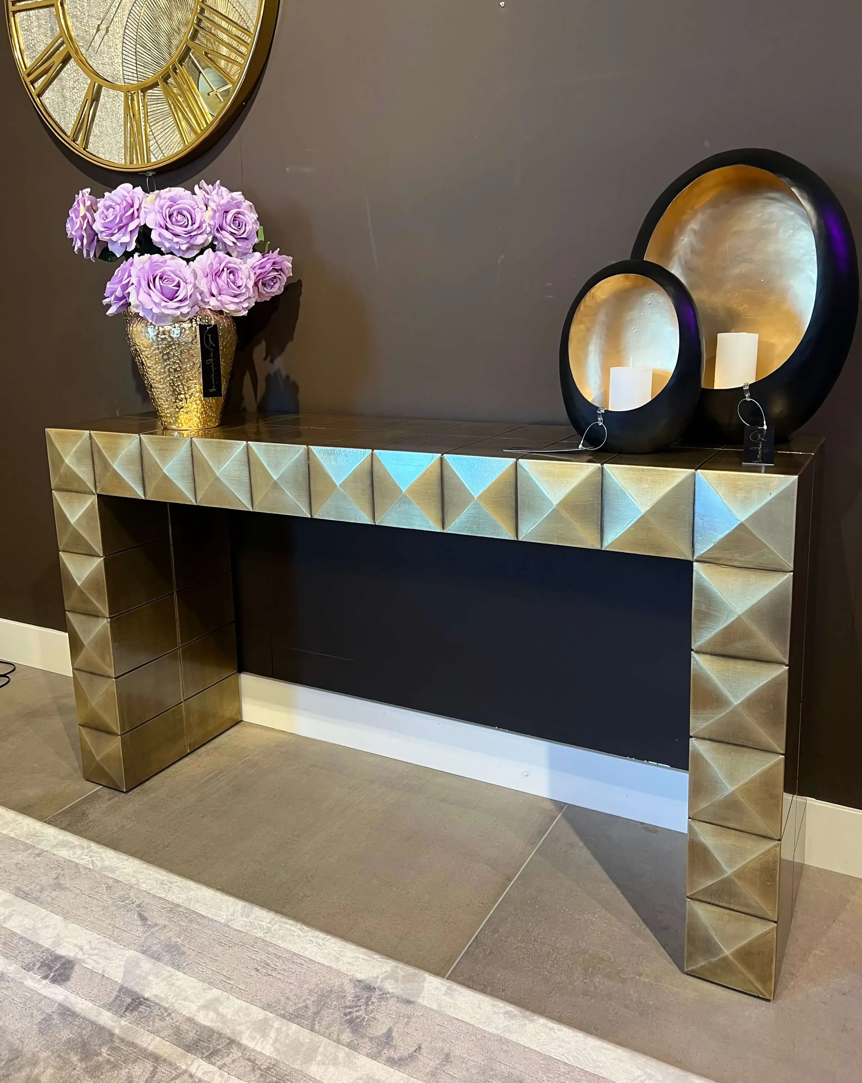 Brushed Gold Console Table image