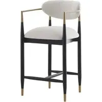 Burford Counter Stool - Ebony, Brass