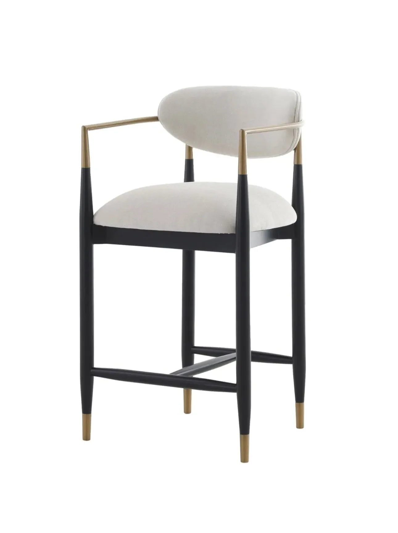 Burford Counter Stool - Ebony, Brass image