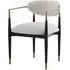 Burford Dining Chair - Ebony, Brass