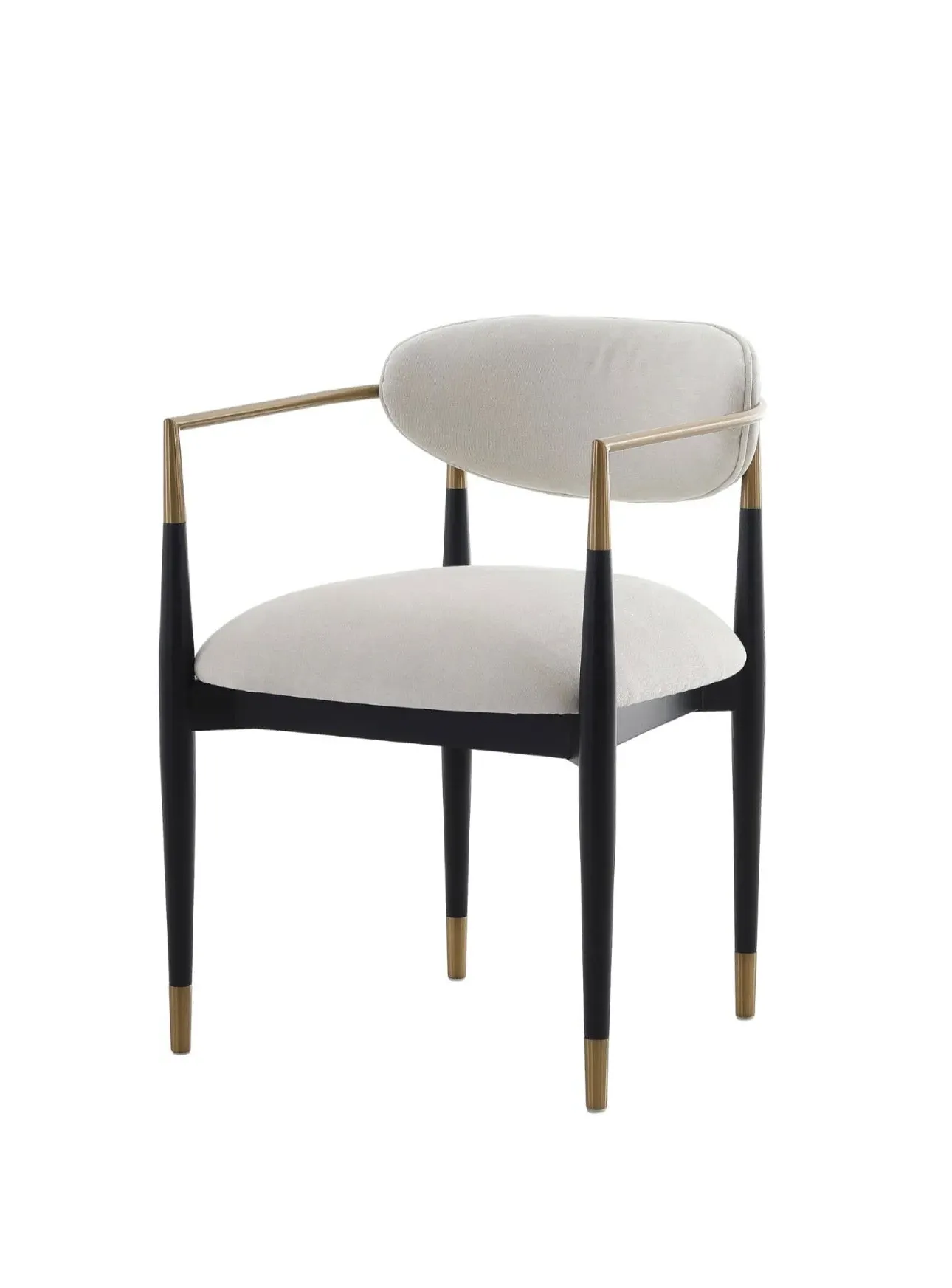 Burford Dining Chair - Ebony, Brass image