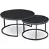 Calacatta Nested Coffee Table - Black Base, Ceramic