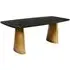 Calaria Rectangular Dining Table - Black, Marble