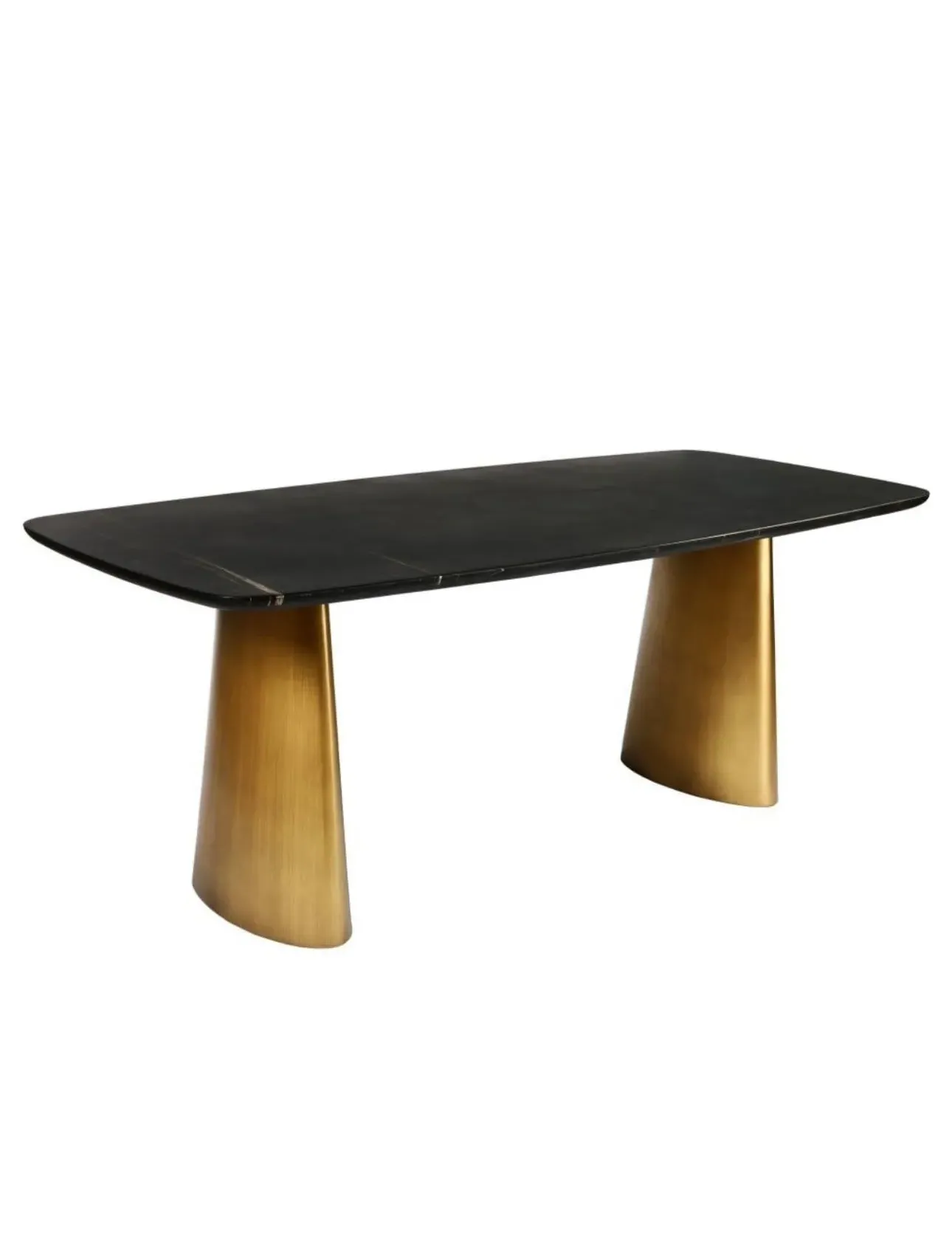 Calaria Rectangular Dining Table - Black, Marble image