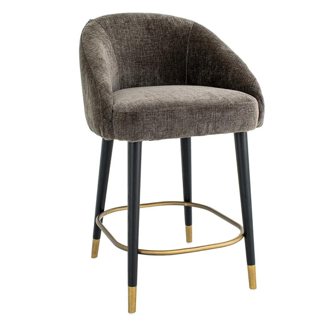 Capri Barstool - Brass, Chenille Fabric product