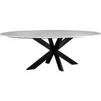Carrara Marble Oval Dining Table - White, Marble alternate view