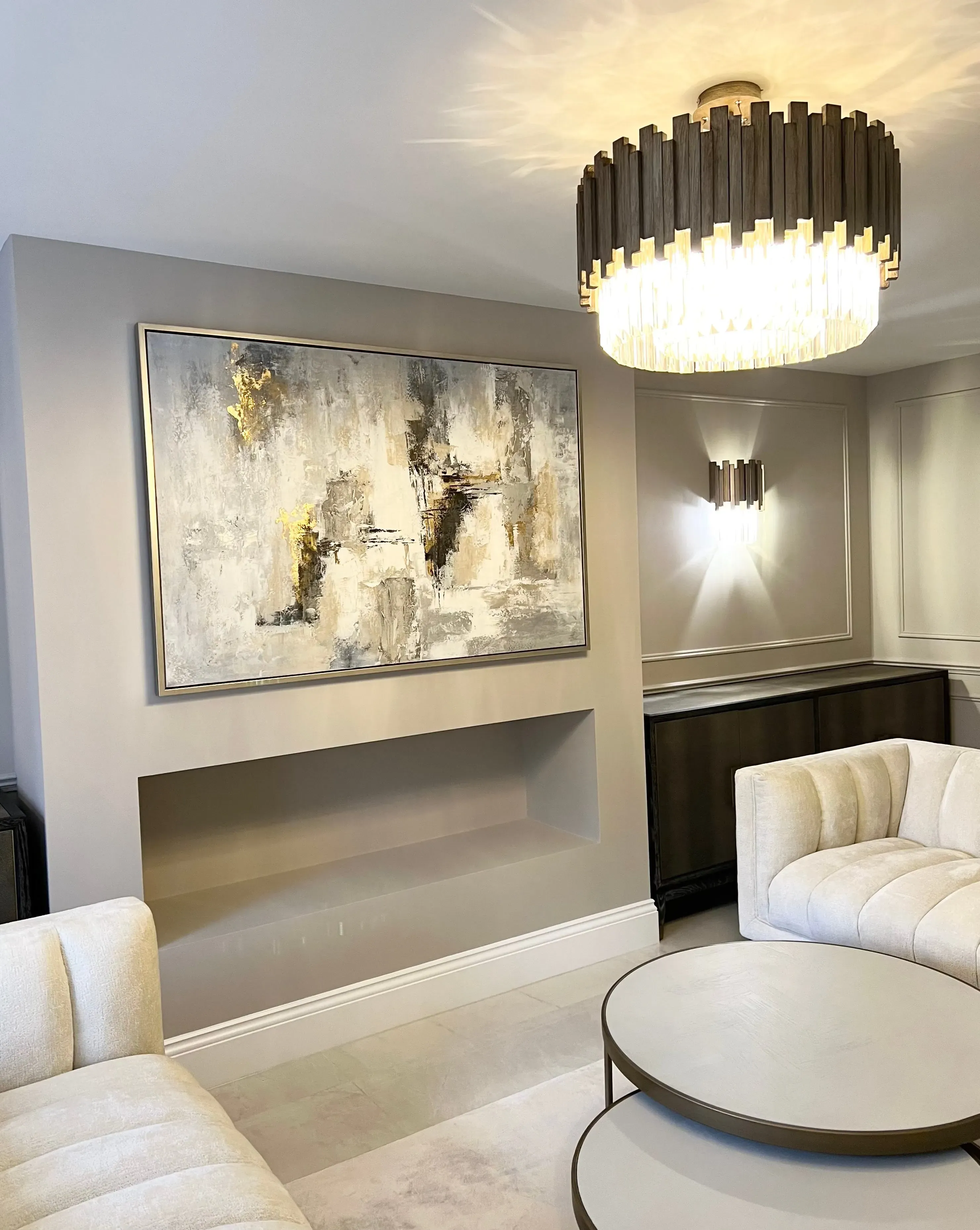 Champagne Canvas Wall Art - Gold image