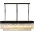 Chelsea Long Chandelier - Black, Glass