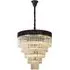 Chelsea Sculpted Glass Drop Chandelier - Black, Cognac