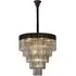 Chelsea Sculpted Glass Drop Chandelier - Black, Smoked