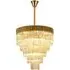 Chelsea Sculpted Glass Drop Chandelier - Brass, Cognac