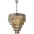Chelsea Sculpted Glass Drop Chandelier - Nickel, Smoke