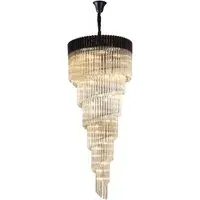 Chelsea Stairwell Chandelier - Black, Glass