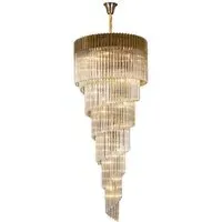 Chelsea Stairwell Chandelier - Brass, Glass