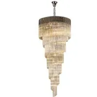 Chelsea Stairwell Chandelier - Nickel, Glass