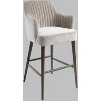 Chenille Bar Stool - Latte