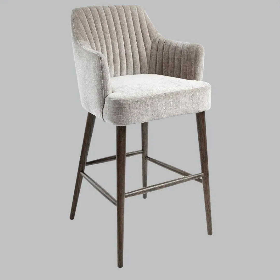 Chenille Bar Stool - Latte image