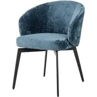 Chenille Dining Chair - Blue