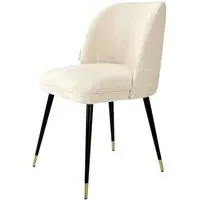 Chenille Dining Chair - White alternate view