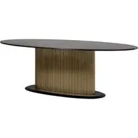 Colosseum Oval Dining Table - Black, Brass
