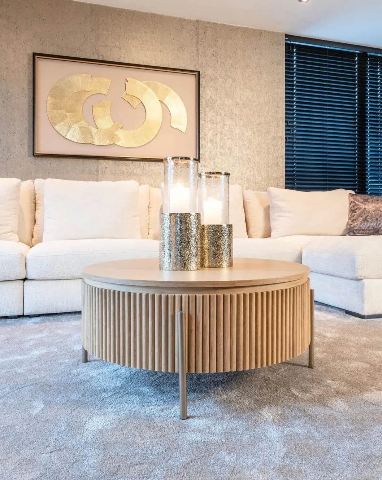 Cotswold Round Coffee Table - Oak image