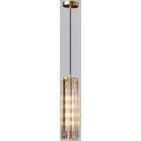 Crystal and Antique Brass Pendant Light - Brass