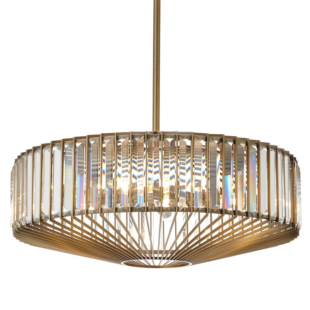 Crystal Brass Pendant Light - Brass, Crystal product