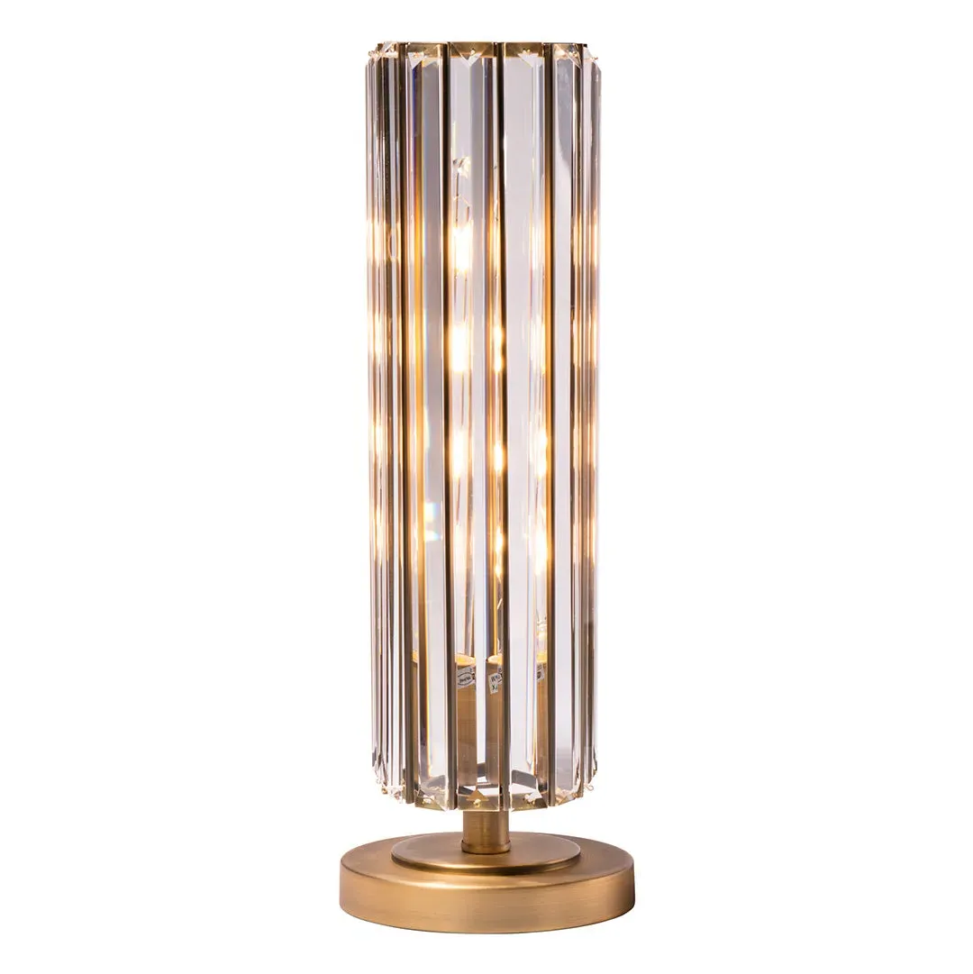 Crystal Table Lamp - Brass, Metal and Crystal product