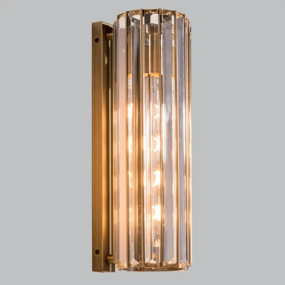 Crystal Wall Lamp - Antique Brass image