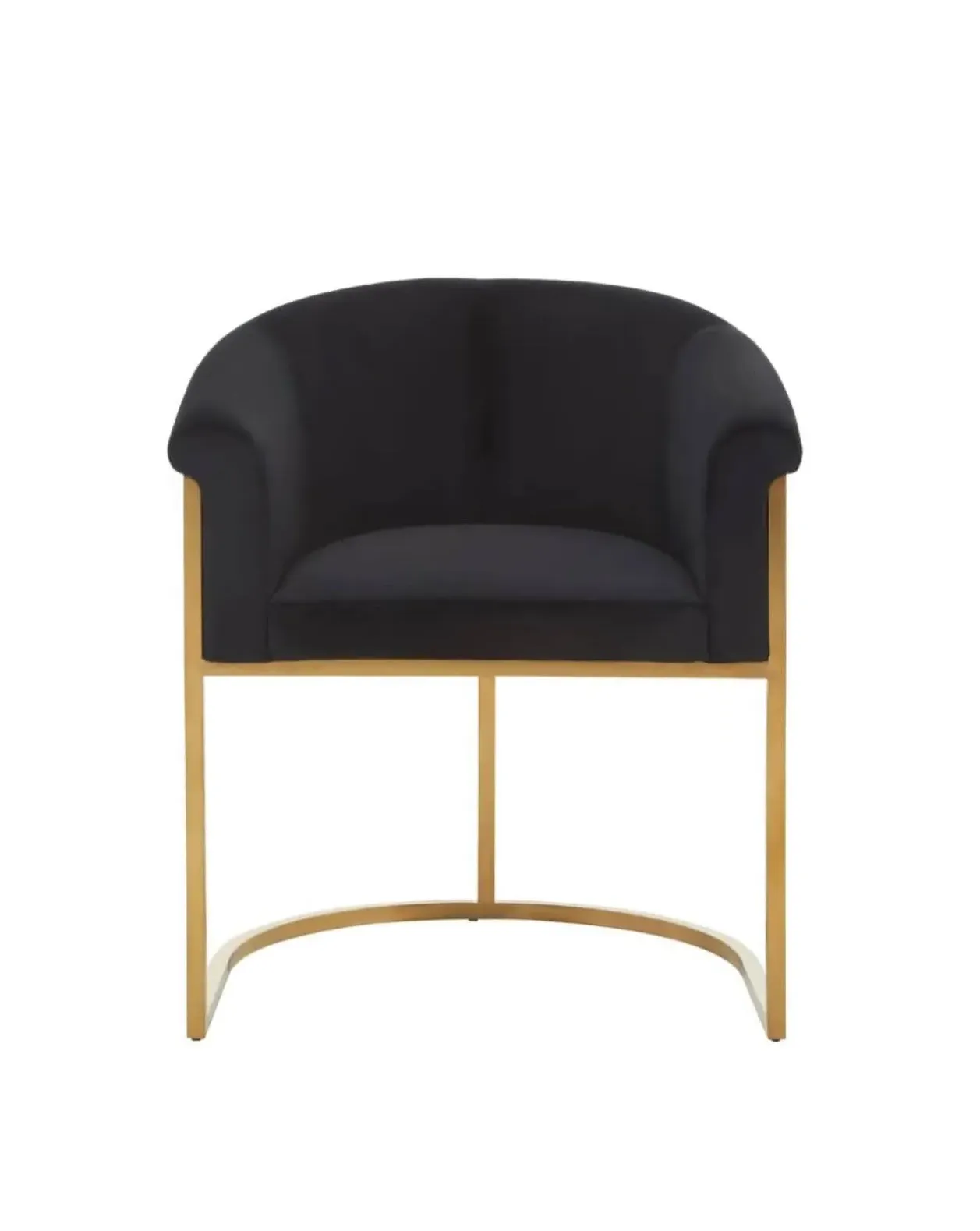 Curved Back Dining Chair - Black, Velvet product
