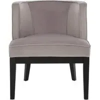 Curved Chair - Light Grey, Velvet