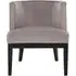 Curved Chair - Light Grey, Velvet