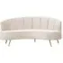 Curved Sofa - Beige, Velvet