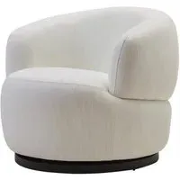 Curved Swivel Chair - Cream