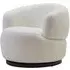 Curved Swivel Chair - Cream