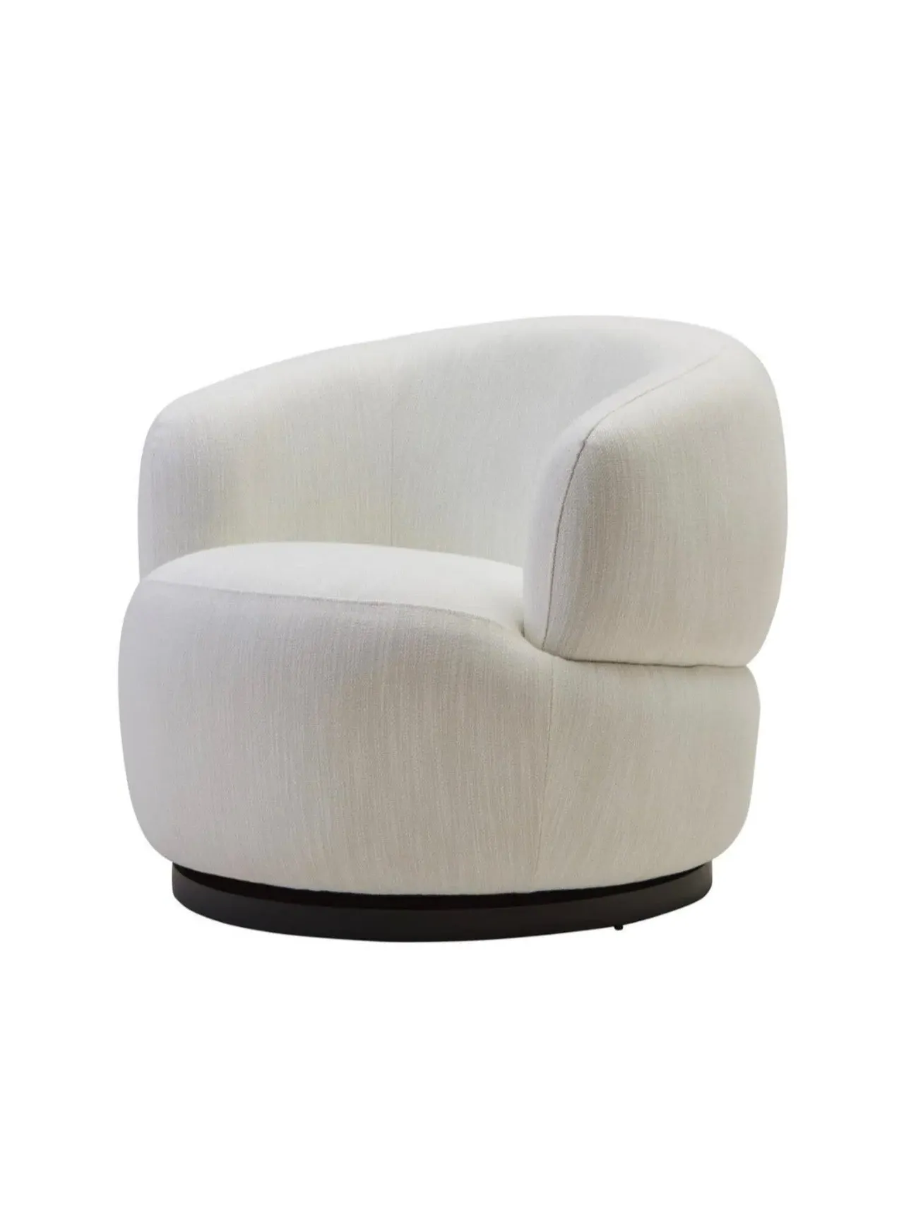 Curved Swivel Chair - Cream image