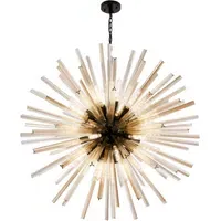 Curzon 32 Light Pendant - Matt Black, Champagne Gold