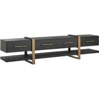 Dark Coffee Media Unit - Coffee, Oak Veneer alternate view