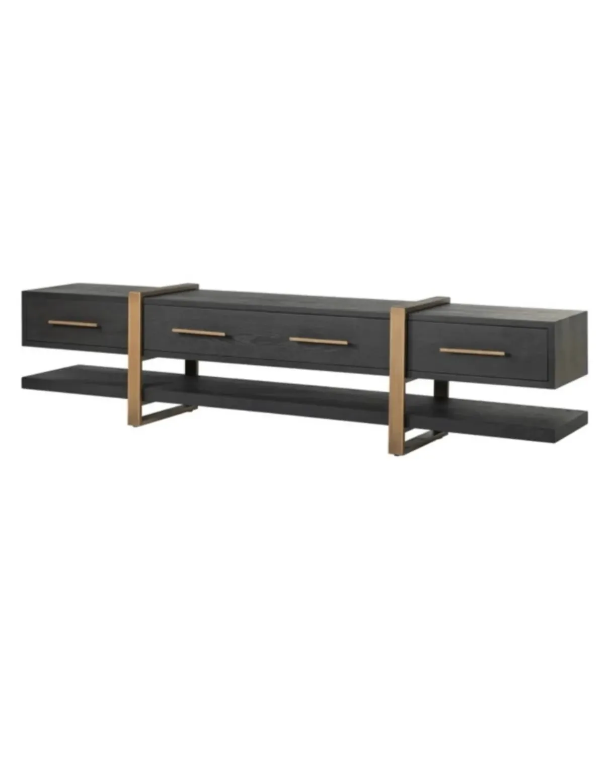 Dark Coffee Media Unit - Coffee, Oak Veneer product