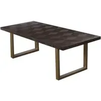 Diamond Top Dining Table - Dark Brown