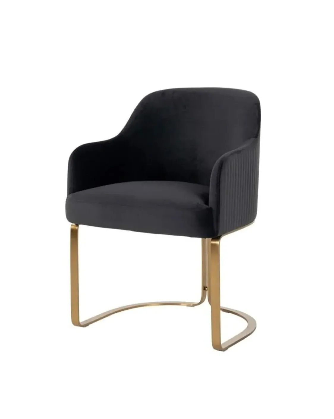 Dining Chair - Black, Velvet