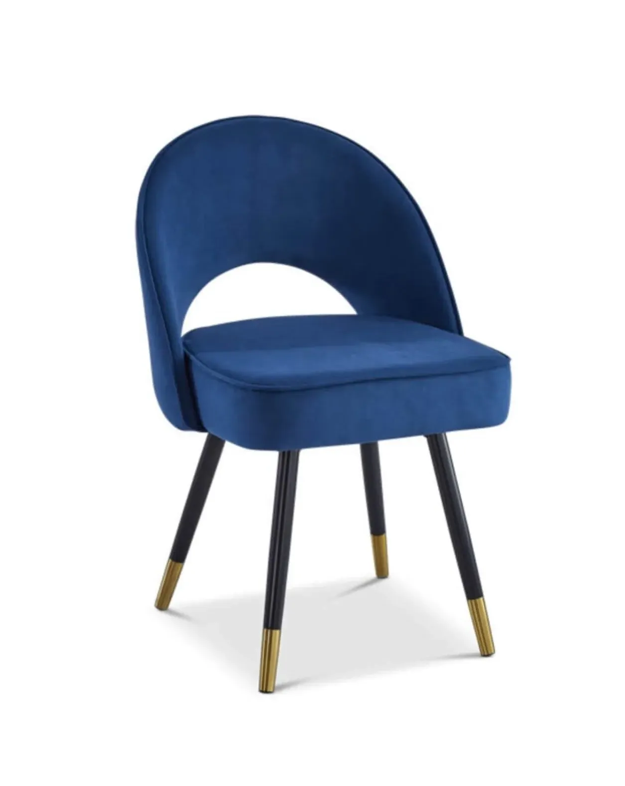 Dining Chair Set of 2 - Blue, Velvet image