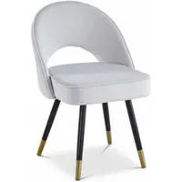 Dining Chair Set of 2 - Grey, Velvet