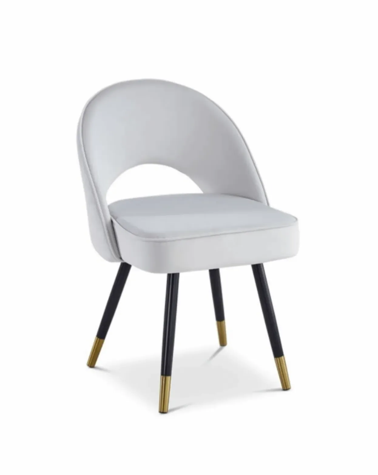 Dining Chair Set of 2 - Grey, Velvet