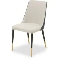 Dining Chair - White, Blue Leather
